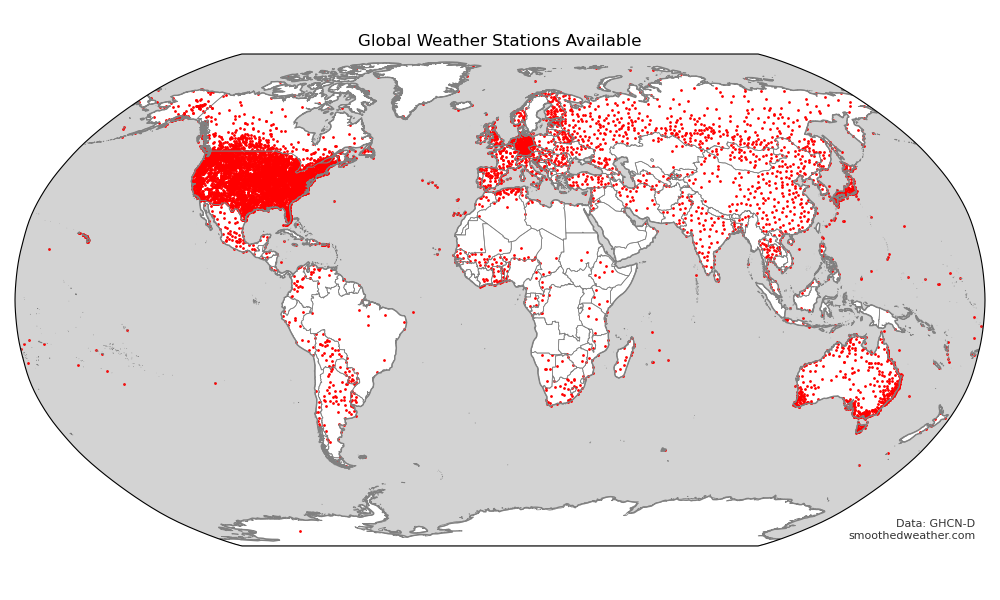 Map of all stations in the world
